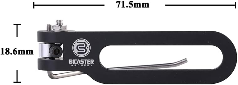 BICASTER Magnetic Arrow Rest Aluminum Alloy Adjustable Backside Archery Rest for Recurve Bow Barebow - Image 4